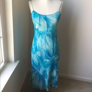 Blue watercolor / flower dress